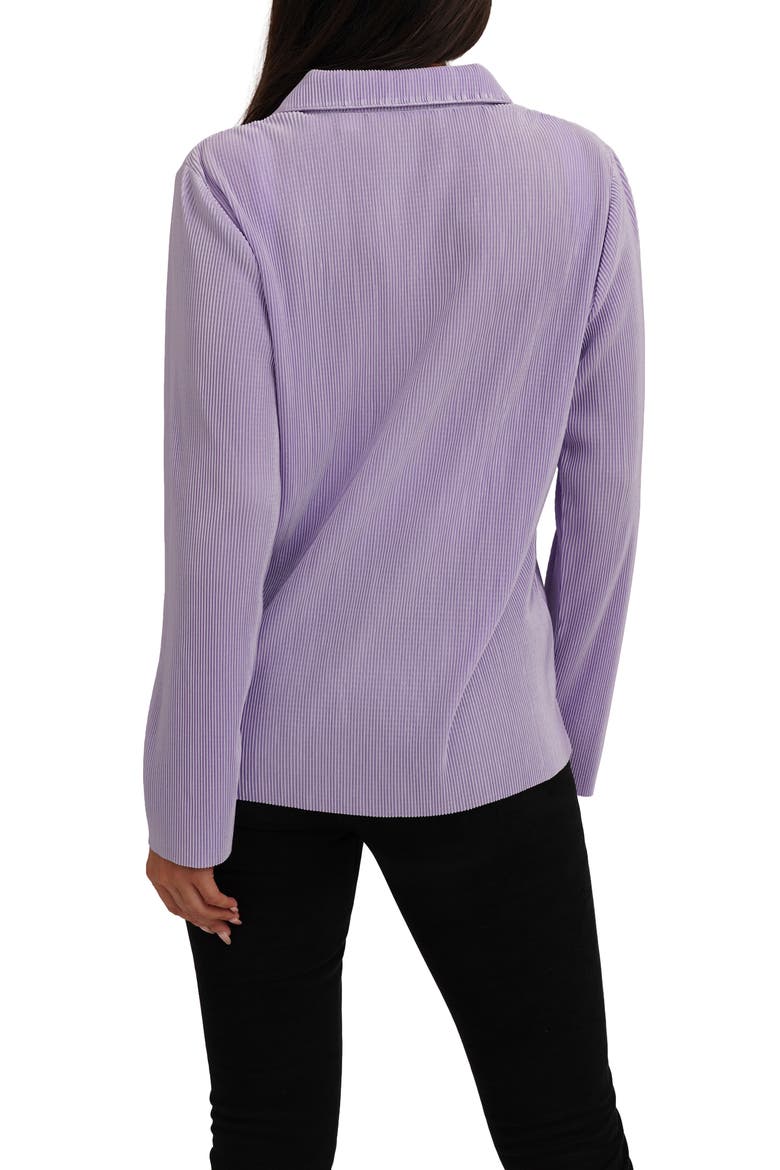 Rib Button-Up Shirt, Alternate, color, LAVENDER
