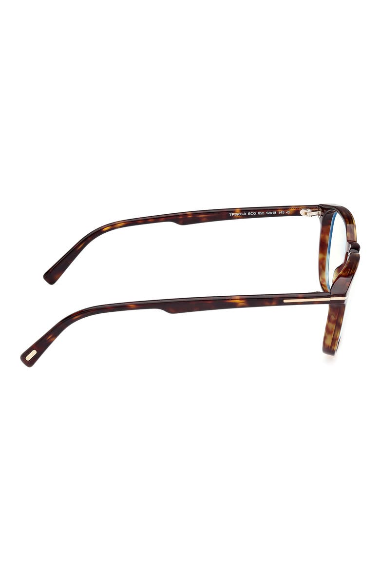 52mm Square Optical Glasses, Alternate, color, HAVANA ECO / T LOGO
