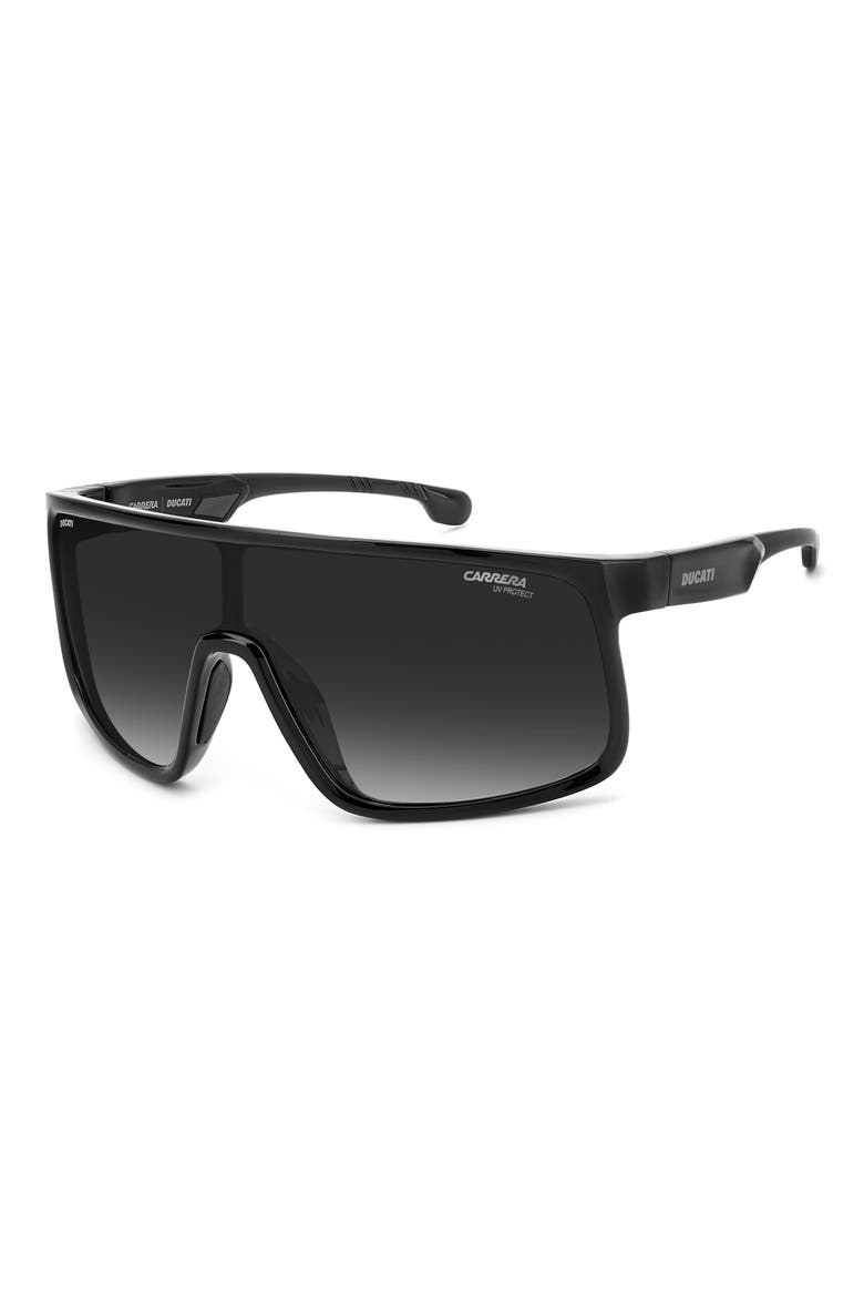 99mm Shield Sunglasses, Alternate, color, BLACK/ GREY SHADED