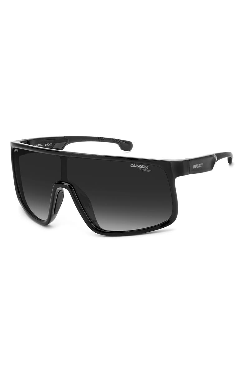 Carrera Eyewear 99mm Shield Sunglasses, Alternate, color, Black/ Grey Shaded