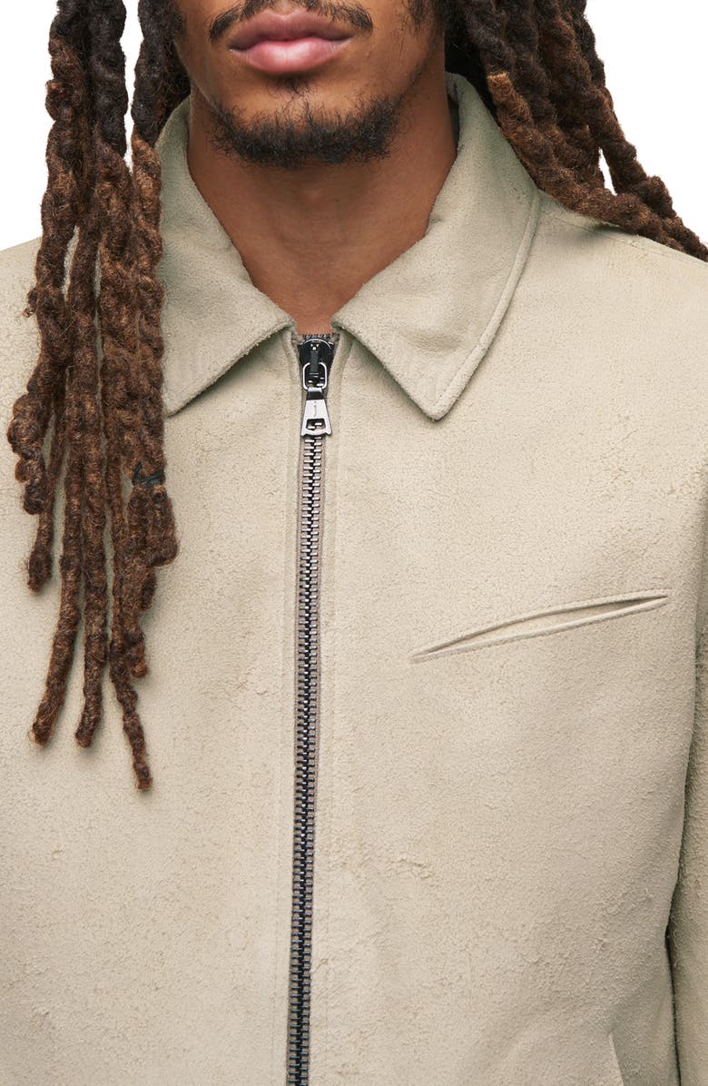 John Varvatos Slim Fit Leather Jacket, Alternate, color,