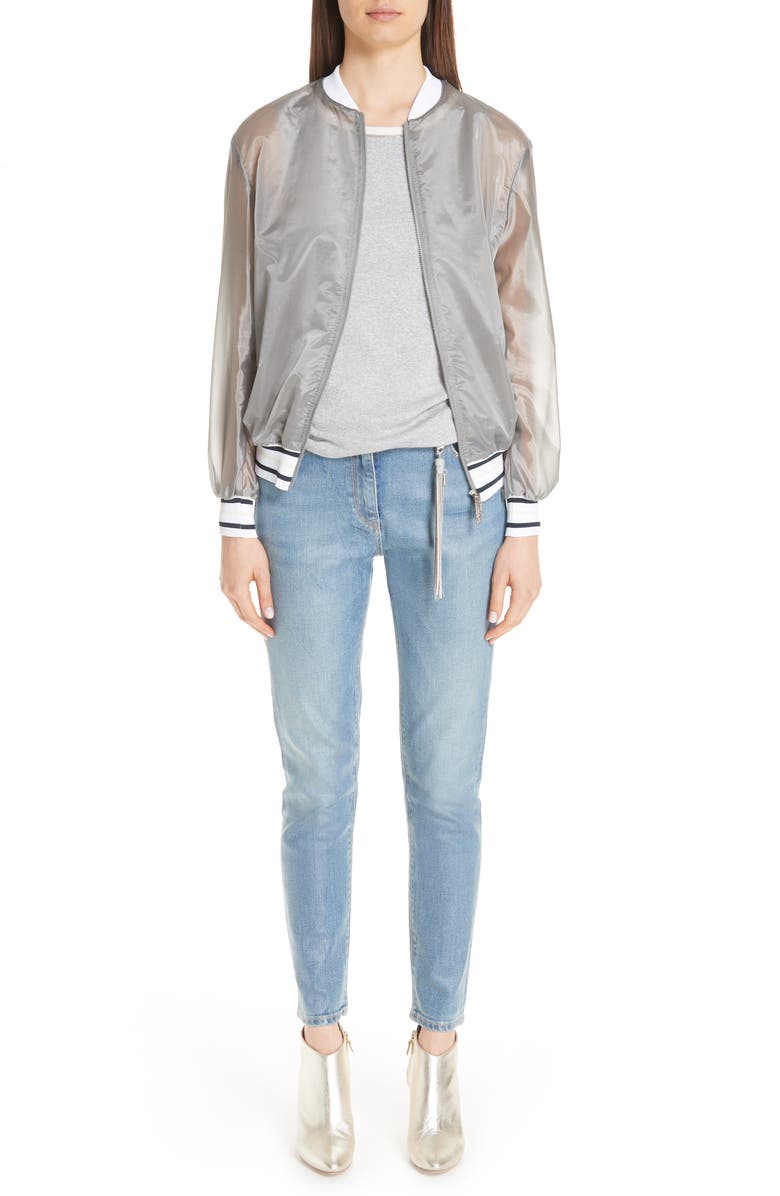 Fabiana Filippi Stretch Cotton Tank, Main, color, 