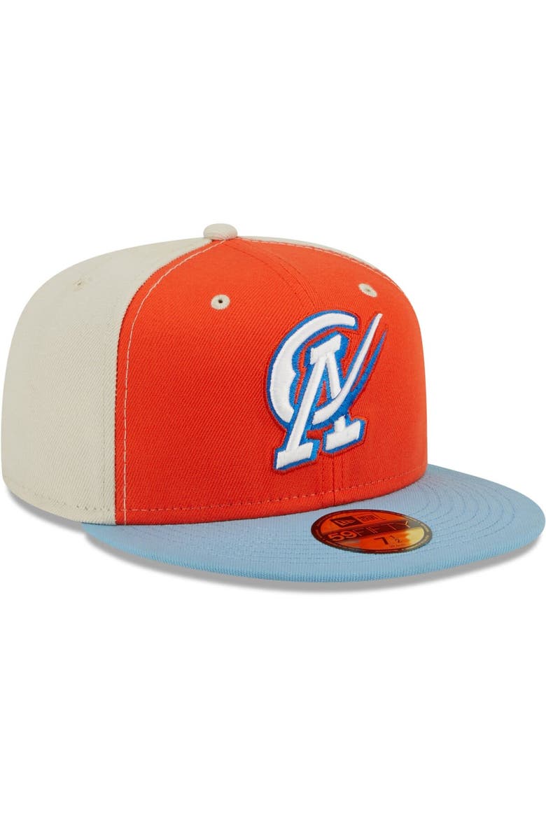 Men's New Era Orange/Light Blue Cielo Azul de Oklahoma City Copa De La Diversion 59FIFTY Fitted Hat, Alternate, color, Orange