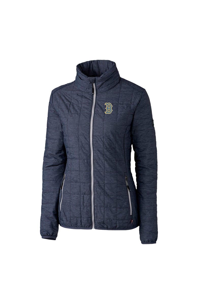 Cutter & Buck Women's Cutter & Buck  Anthracite Boston Red Sox City Connect Rainier PrimaLoft Eco Insulated Full-Zip Puffer Jacket, Alternate, color, 