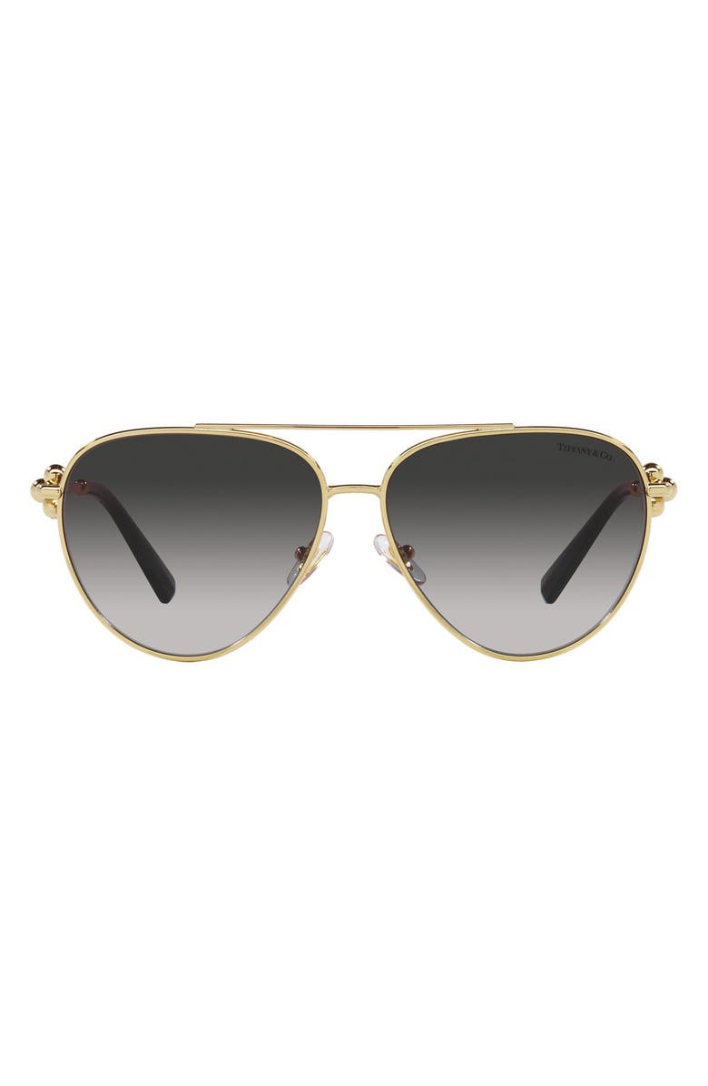 Tiffany & Co. 59mm Gradient Pilot Sunglasses, Main, color, Gold