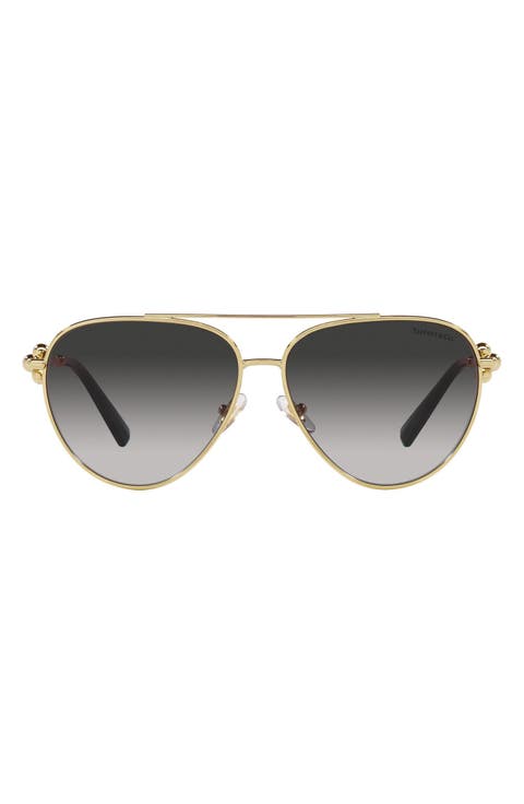 59mm Gradient Pilot Sunglasses