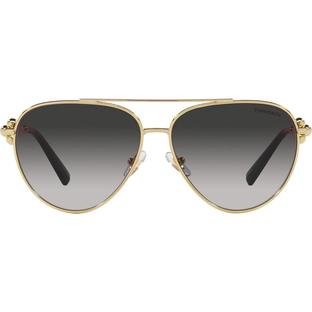 Tiffany & Co . 59mm Gradient Pilot Sunglasses In Gold