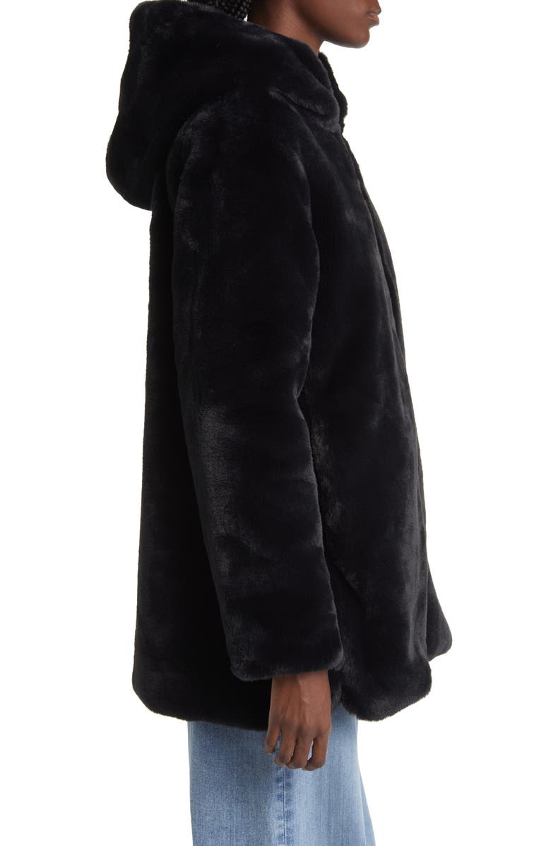 Save The Duck Bridget Reversible Faux Fur Hooded Jacket, Alternate, color, 