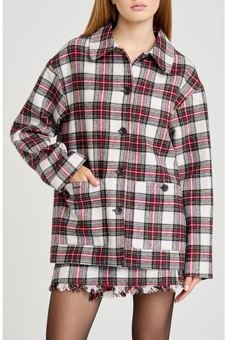Morgan Plaid Jacket, Alternate, color, IVORY PLAID