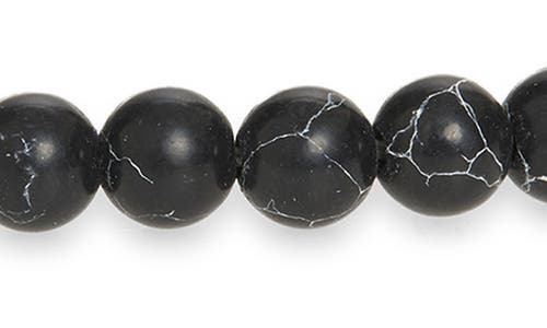 Steve Madden 6mm Beaded Bracelet In Black