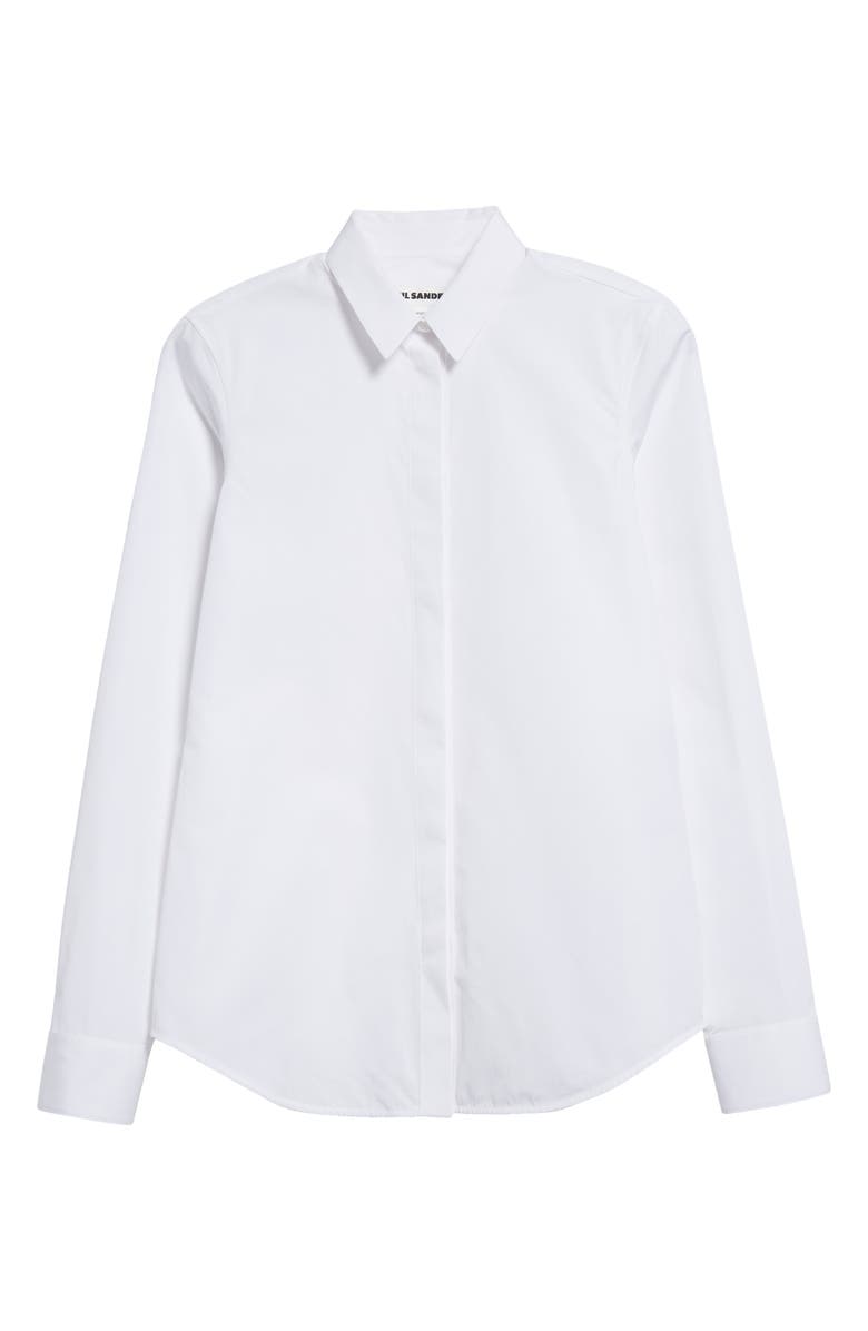 Jil Sander Monday Cotton Poplin Button-Up Shirt, Alternate, color, 