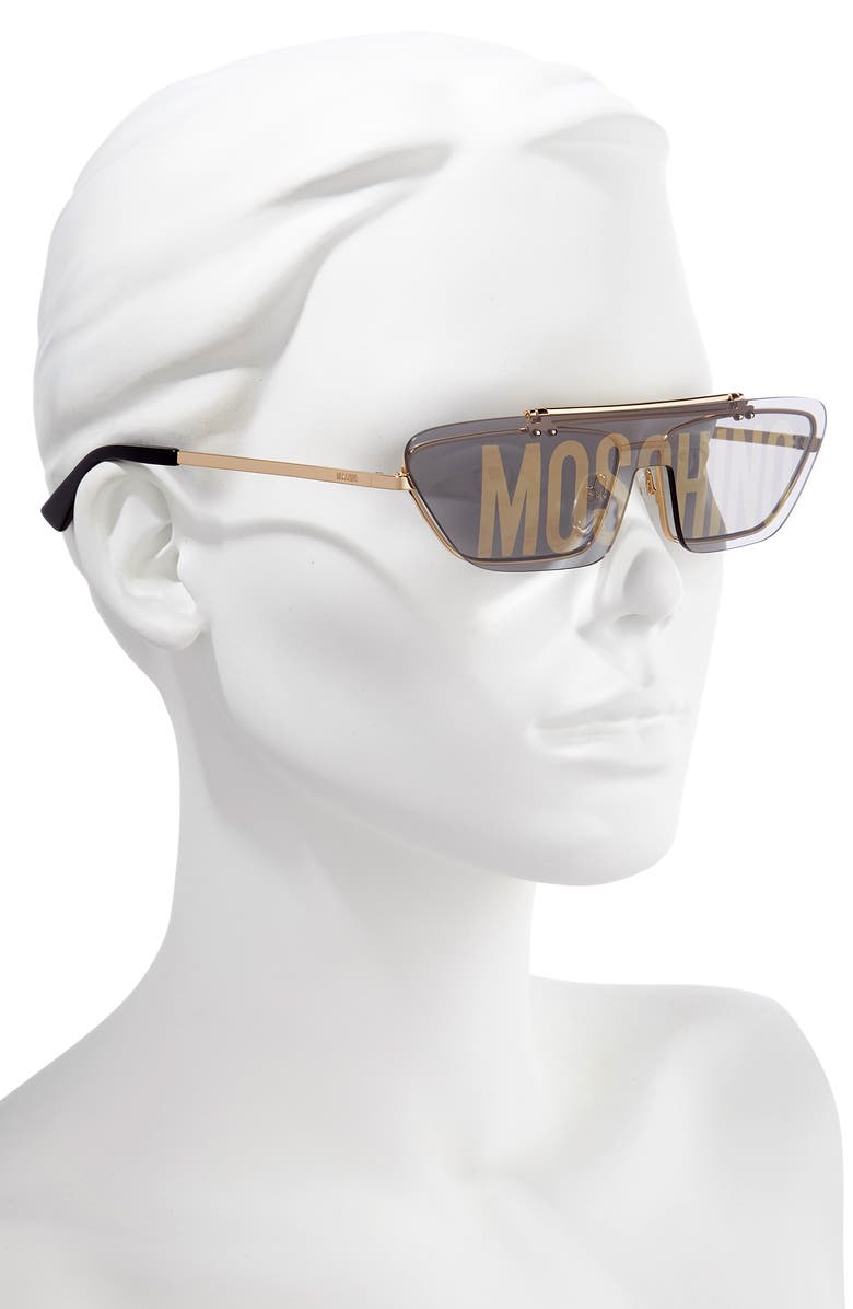 Moschino 60mm Flip Shade Flat Top Sunglasses, Alternate, color, 