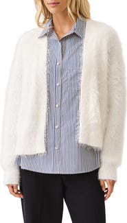Karen Kane Open Front Fuzzy Knit Cardigan
