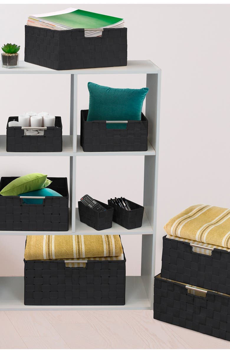 SORBUS Gray Weave Basket 9-Piece Set, Alternate, color, 