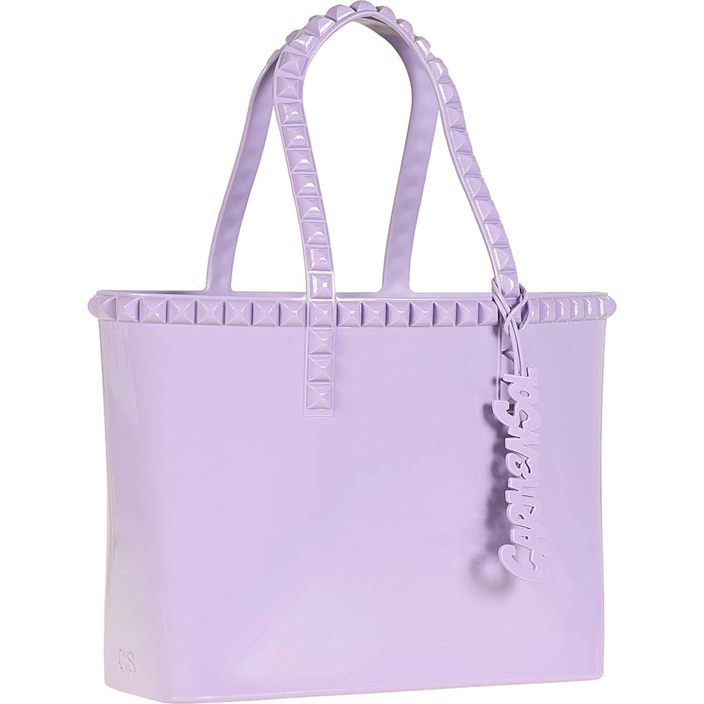 Carmen Sol Seba Mid Tote Jumbo Studs In Purple