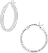 ARGENTO VIVO Sterling Silver Round Medium Hoop Earrings