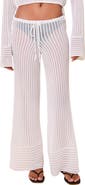 Solid & Striped The Athena Sheer Stripe Wide Leg Cover-Up Pants