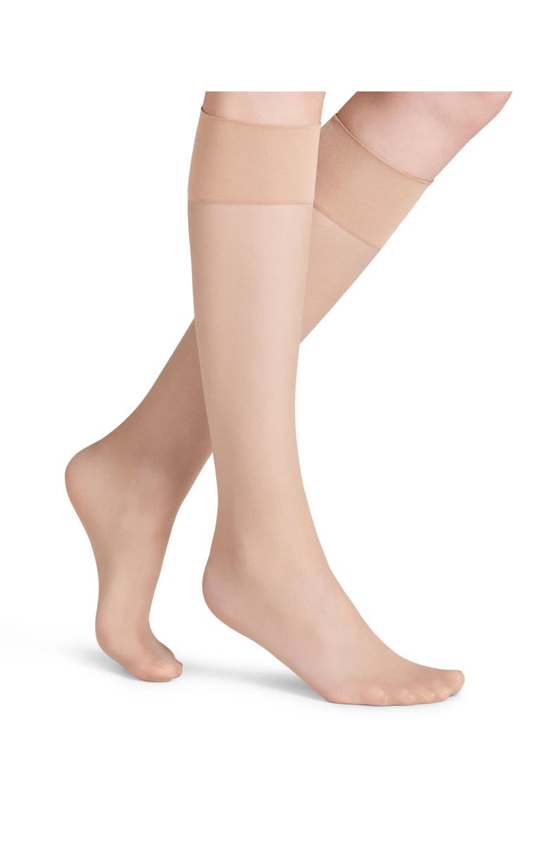 Falke Pure Matt 20 Denier Sheer Knee High Socks, Alternate, color, Crystal