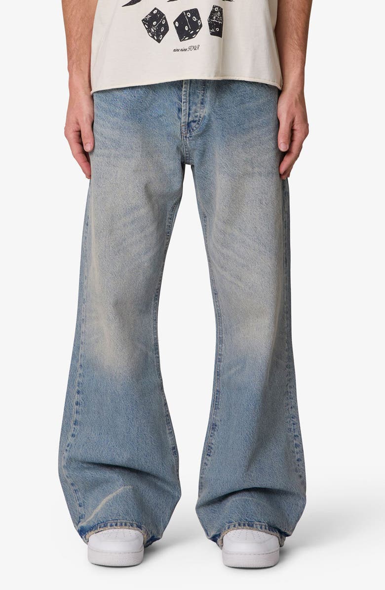 mnml Kick Flare Jeans, Alternate, color, Western Blue