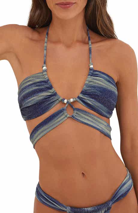 ViX Paula Hermanny Moonlight Gi Metallic Strappy Bikini Top