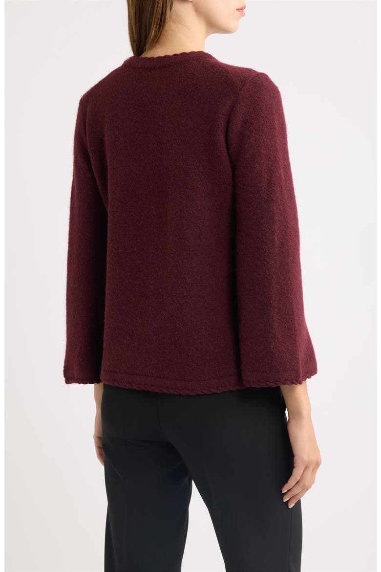 Braided Trim Sweater, Alternate, color, BAROLO