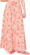 GIBSONLOOK Floral Stretch Cotton Poplin Maxi Skirt