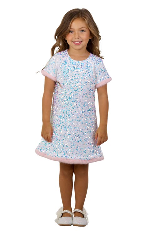 Girls Sparkle & Hop Sequined Fur Easter Dress (Toddler, Little Kid & Big Kid)