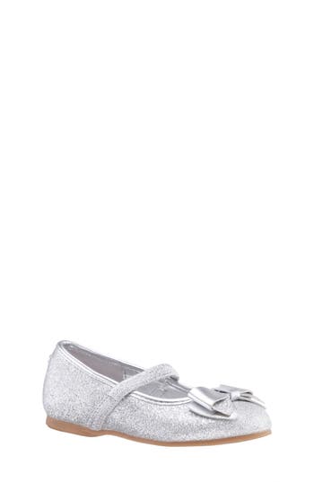 Nina Kids' Kenzee Mary Jane Flat In Silver