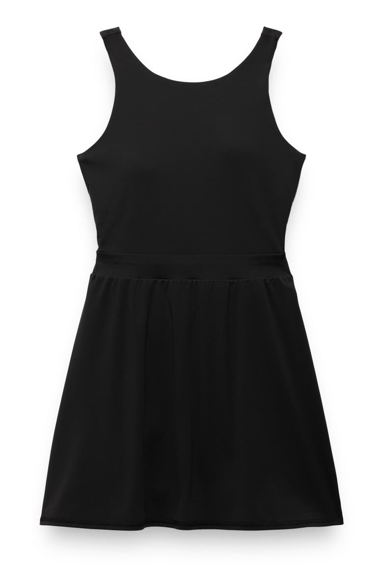 Luxara Balance Sleeveless Fit & Flare Dress, Alternate, color, BLACK