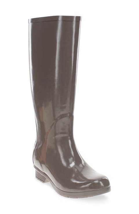 Polished Waterproof Tall Rain Boot (Women)