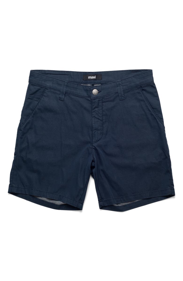 Mavi Jeans Nate City Smart Flat Front Stretch Twill Shorts, Alternate, color, Night City Smart