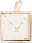 Leith Cubic Zirconia Initial Pendant Necklace