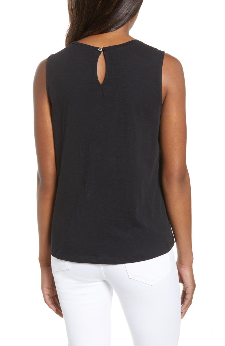 Caslon<sup>®</sup> Smocked Bib Top, Alternate, color, 