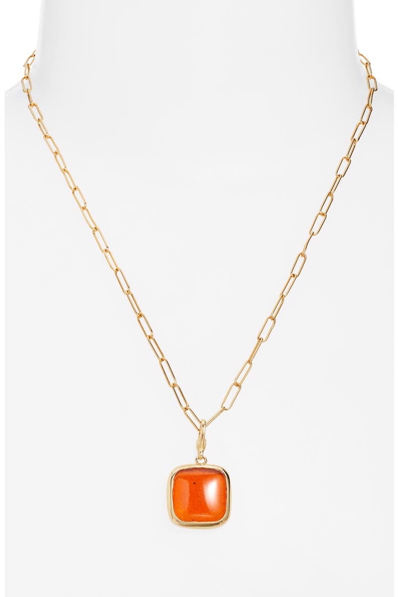 Umbo Square Charm, Alternate, color, POPPY