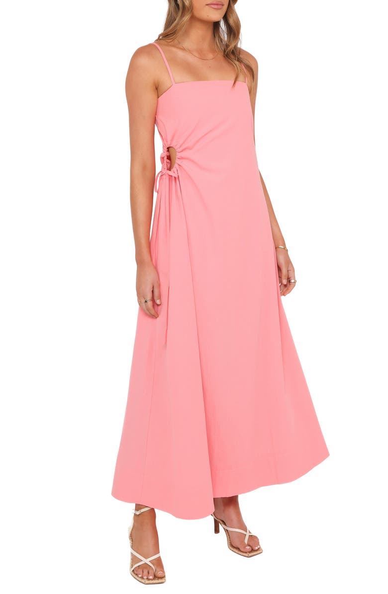 Petal & Pup Corina Cutout Cotton Maxi Sundress, Alternate, color, Watermelon
