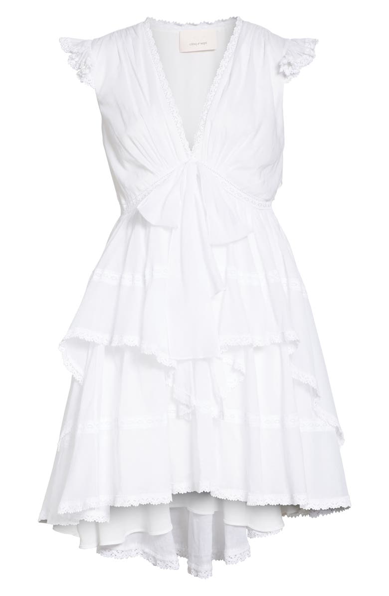 Cinq à Sept Jourdana Crochet Trim Dress, Alternate, color, 