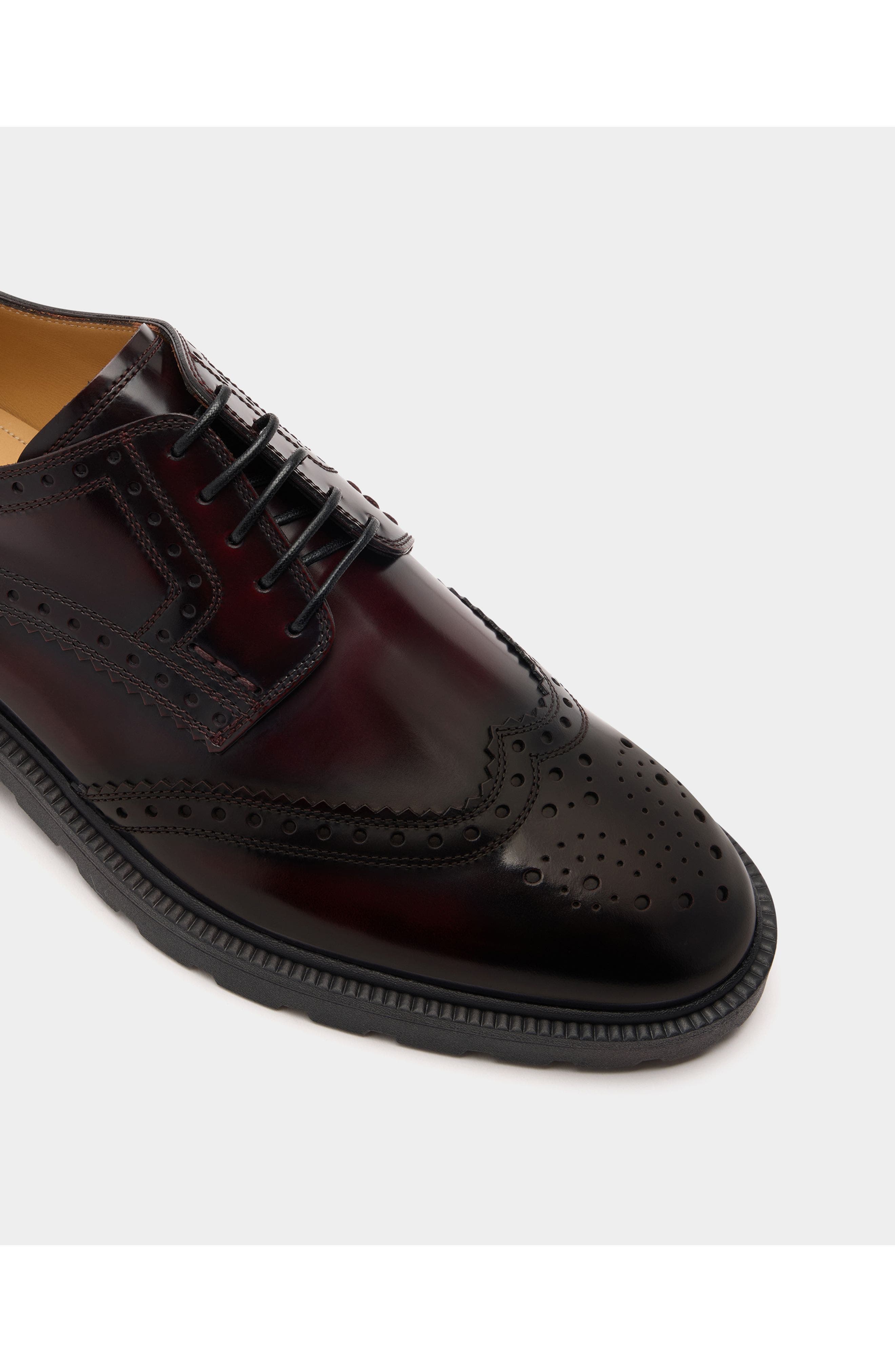 Bally Eduard Derby in Andorra Leather, Alternate, color, Red