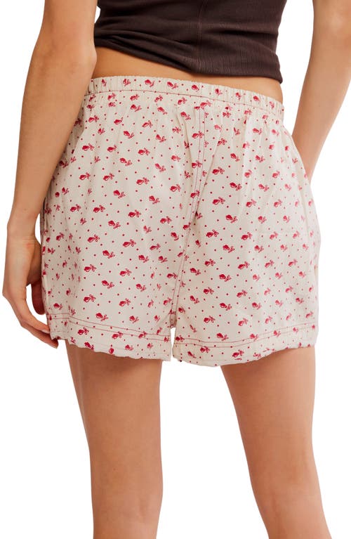 Free People Day To Day Floral Boxer Shorts In Multi
