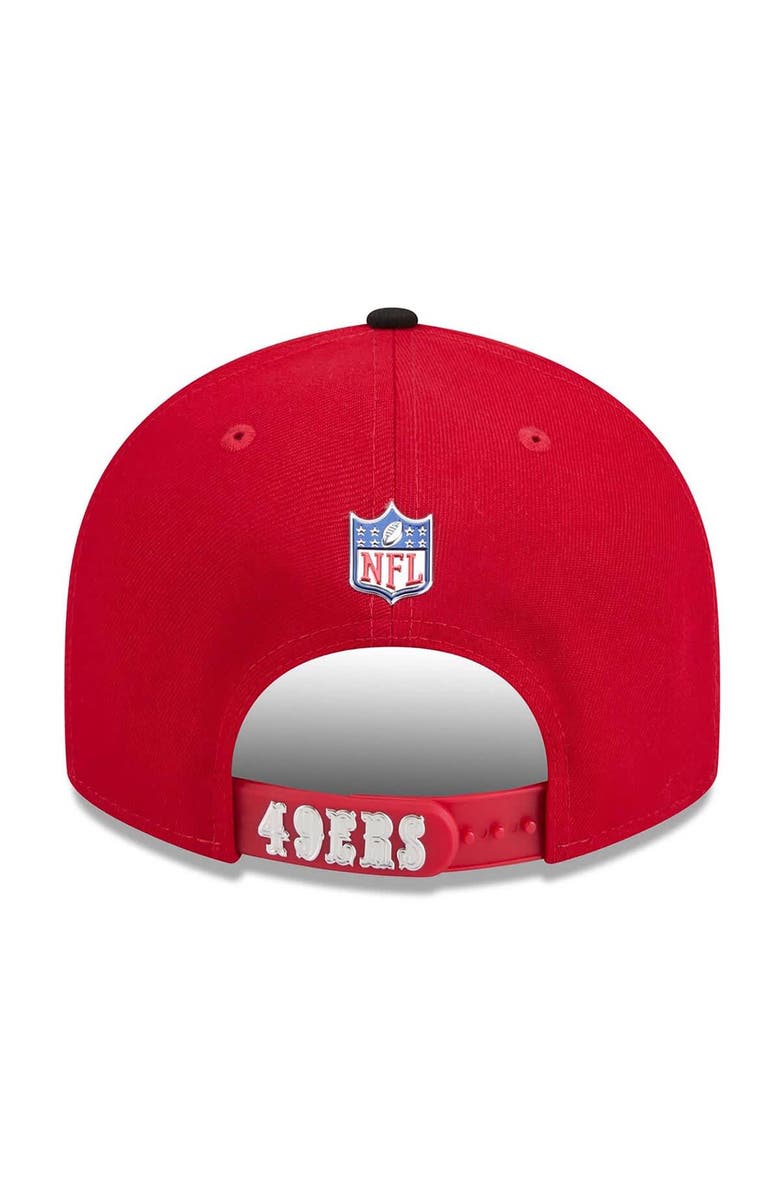 New Era Men's New Era  Scarlet/Black San Francisco 49ers 2026 NFL Draft On Stage Pre-Curved 9FIFTY Snapback Hat, Alternate, color, Scarlet
