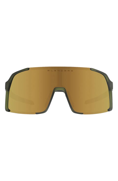 Exposé 132mm Polarized Semi Rimless Shield Sunglasses