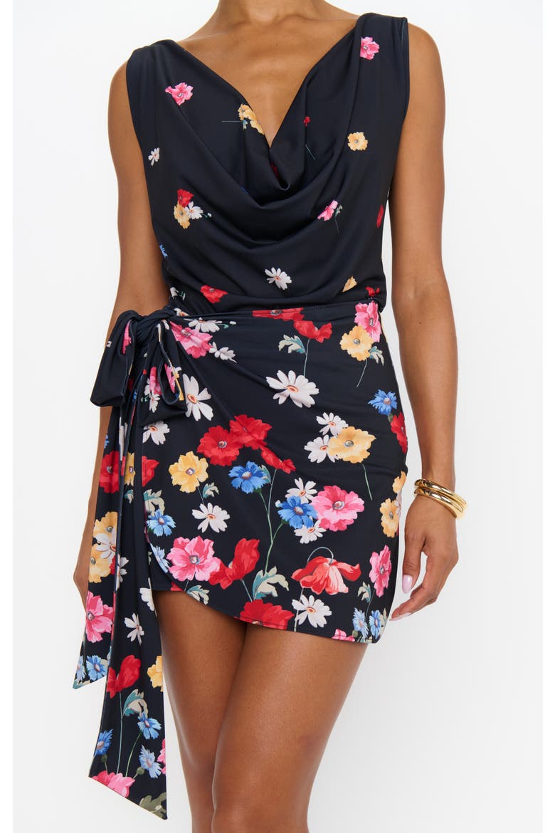 Callie Cowl Dress, Main, color, Falling Floral