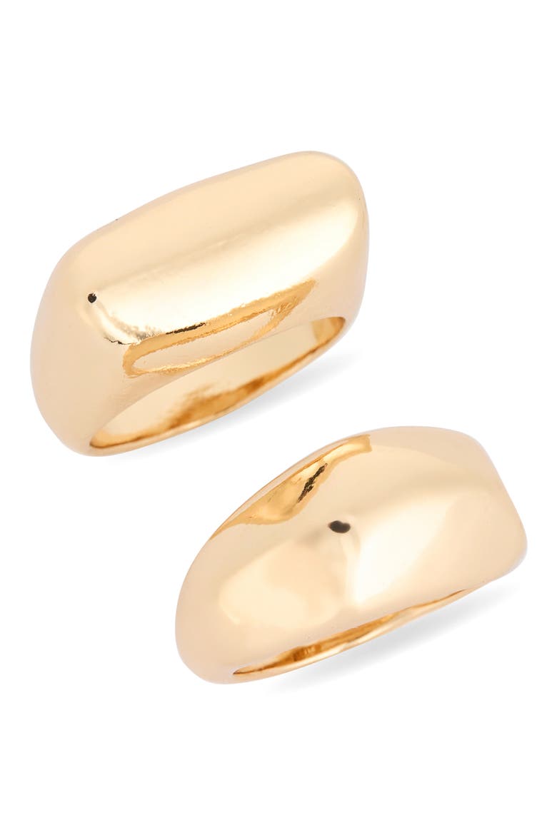 2-Pack Assorted Signet Rings, Main, color, GOLD