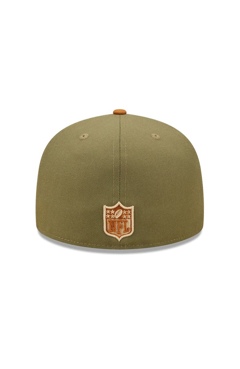New Era Men's New Era Olive/Brown Los Angeles Rams Toasted Peanut 59FIFTY Fitted Hat, Alternate, color, 
