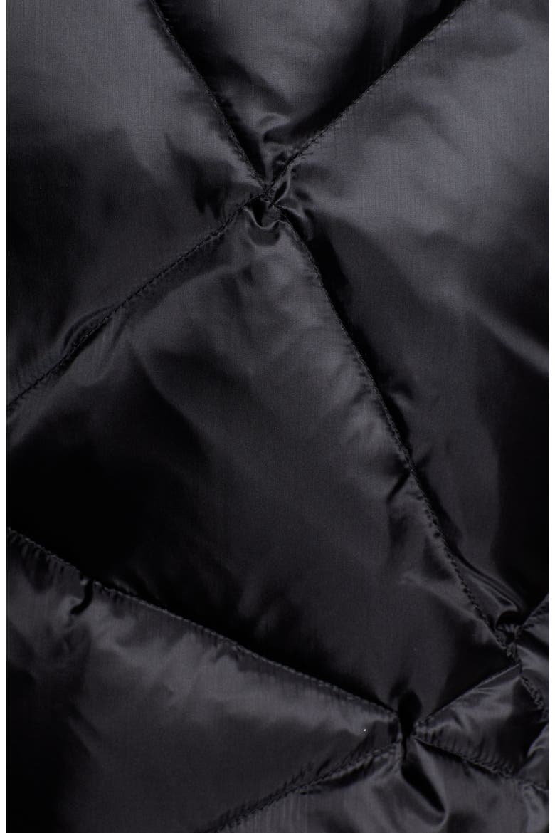 Artistic Puffer Jacket with Removable Genuine Fox Fur Trim, Alternate, color, BLACK