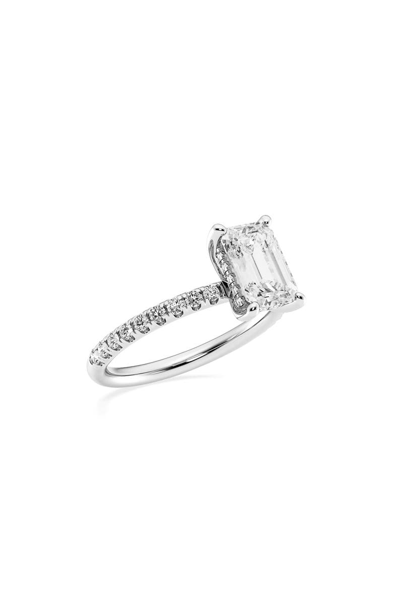 Badgley Mischka Collection 14K Gold Emerald Cut Lab Created Diamond Ring - 2.20ct., Alternate, color,