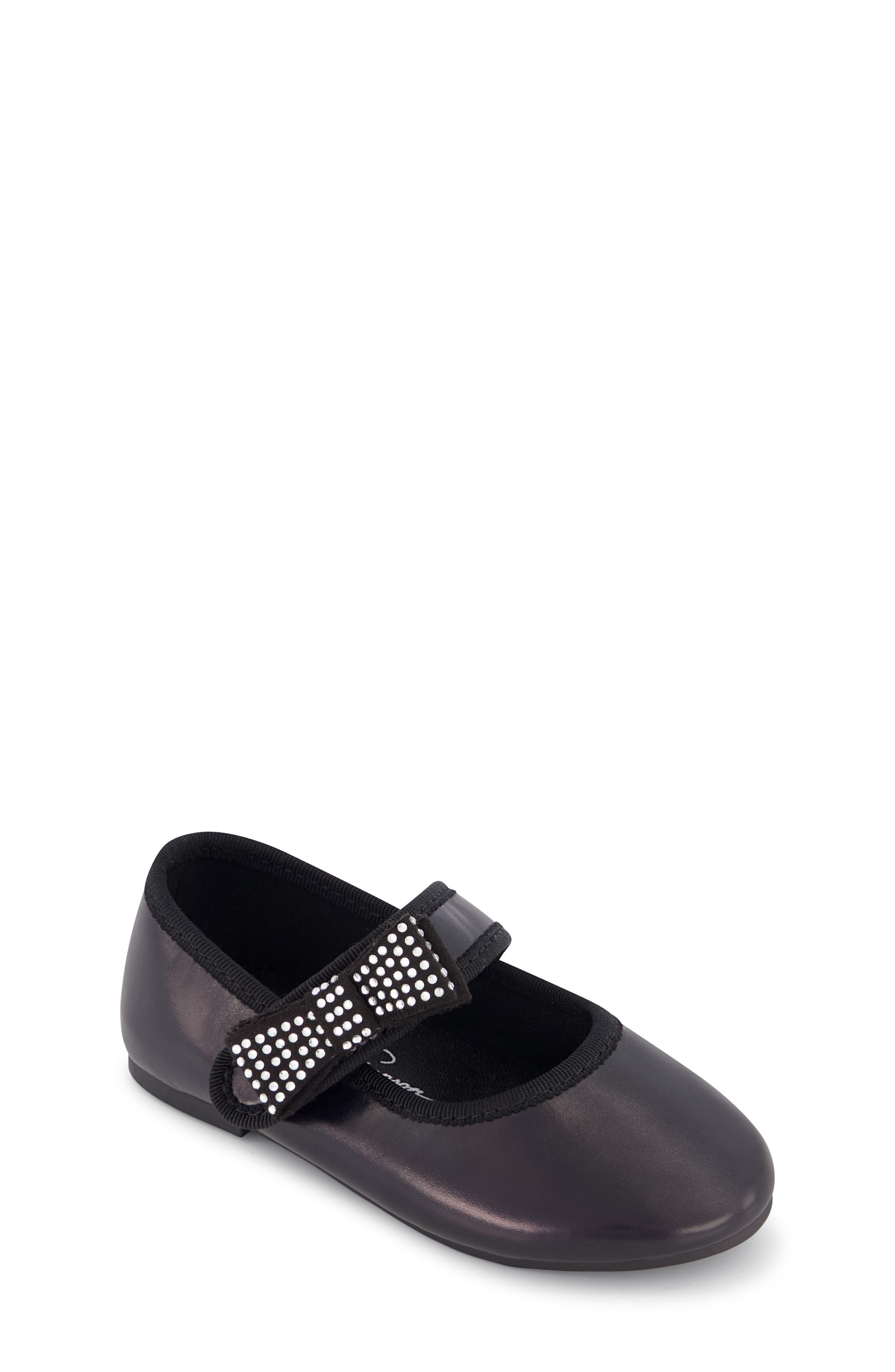 Jessica Simpson Kids' Amy Crystal Mary Jane Flat, Main, color, Black