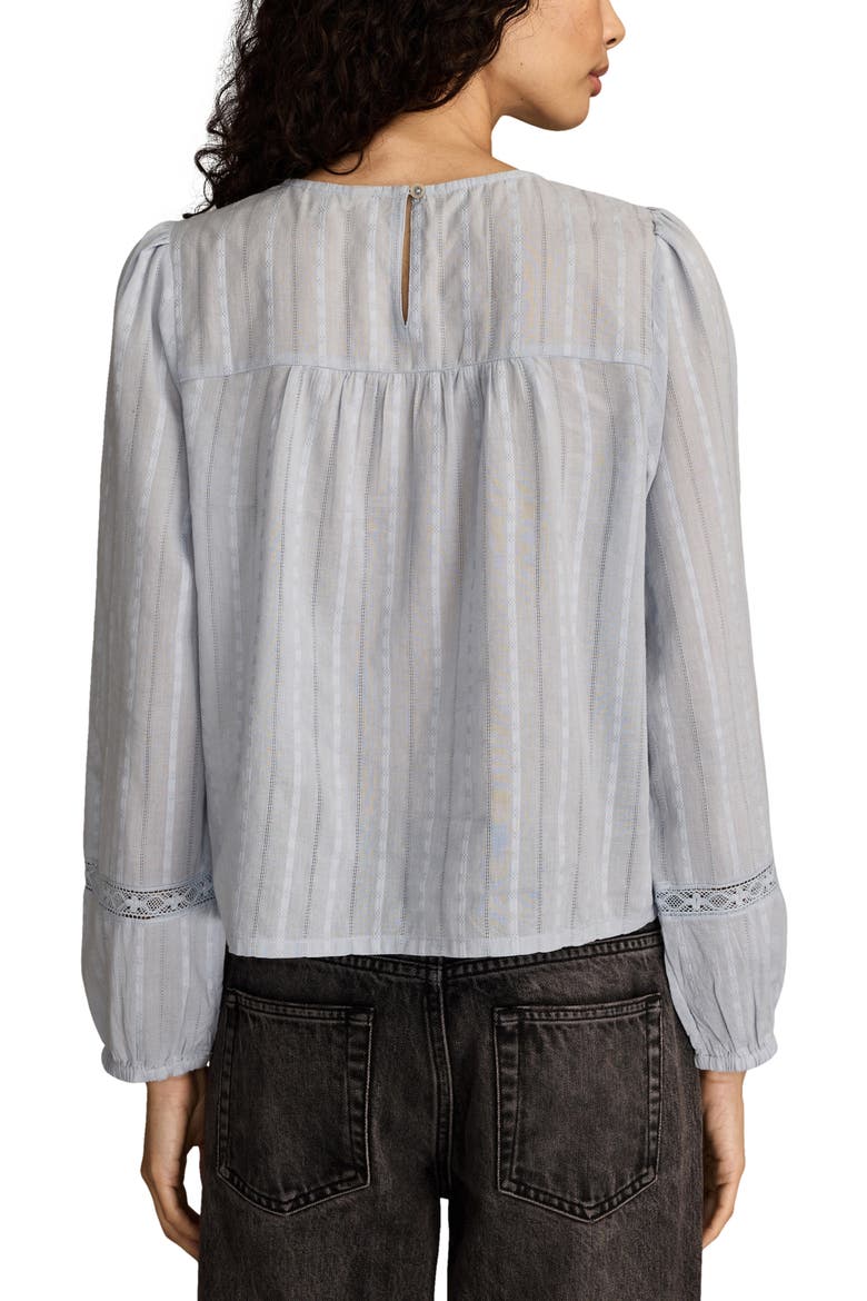 Pintuck Lace Top, Alternate, color, BLUE BLIZZARD