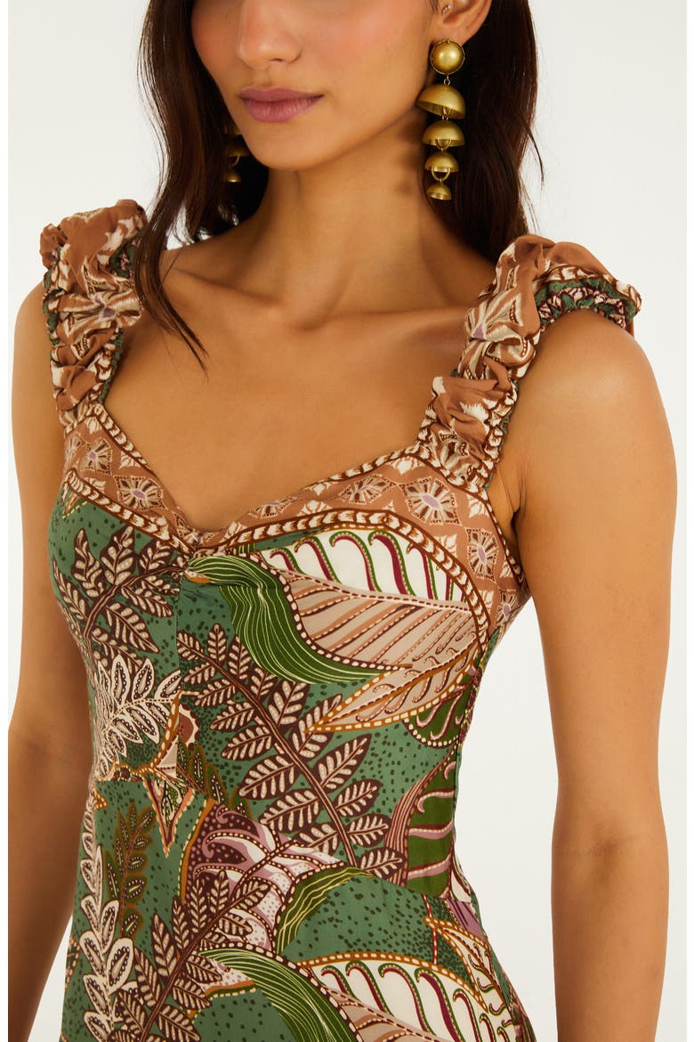Dotted Foliage Midi Dress, Alternate, color, DOTTED FOLIAGE SOFT
