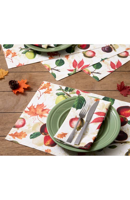 Design Imports Orchard Botanical Set Of 4 Placemats In Multi