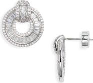 Nordstrom Cubic Zirconia Doorknocker Earrings